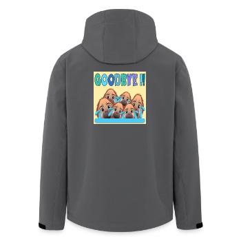 ABSCHIED VOM TEAM AUF WIEDERSEHEN AFFE - Recycelte Männer Softshell-Jacke von Stanley/Stella - Anthrazit - Hinten - AI Model Male 185 light (185cm)