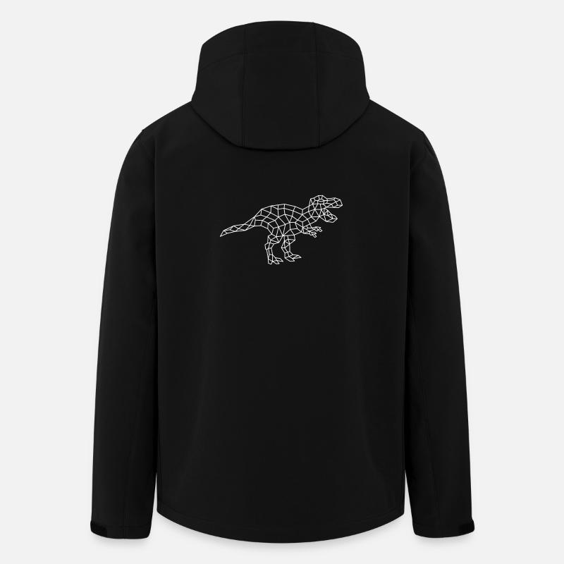 Contour géométrique T-Rex - Veste softshell homme en polyester recyclé Stanley/Stella - noir
