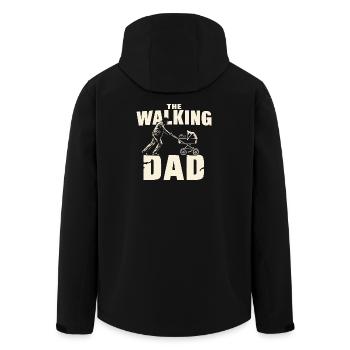 The Walking Dad - Humour Jeune Papa - Veste softshell homme en polyester recyclé Stanley/Stella - noir - Dos - AI Model Male 185 light (185cm)