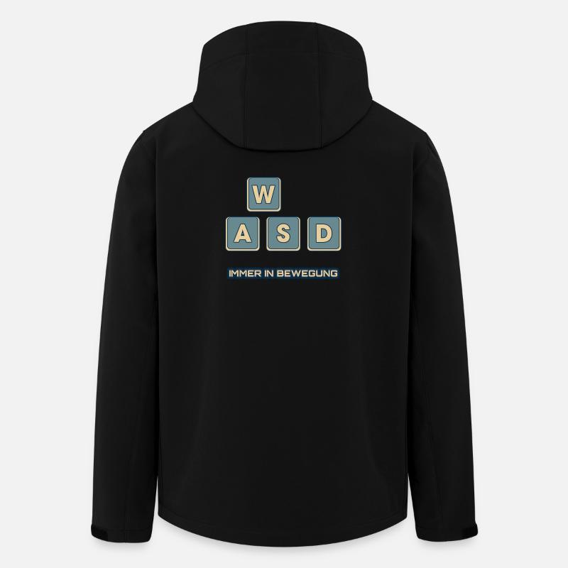 WASD - immer in Bewegung - Recycelte Männer Softshell-Jacke von Stanley/Stella - Schwarz