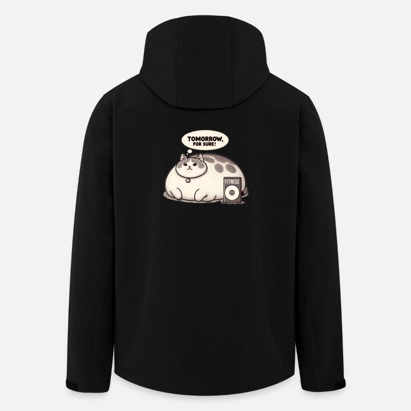 Fitness grouch cat - Men’s Recycled Softshell Jacket by Stanley/Stella - black