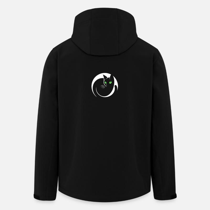 Elegant Black Cat - Men’s Recycled Softshell Jacket by Stanley/Stella - black