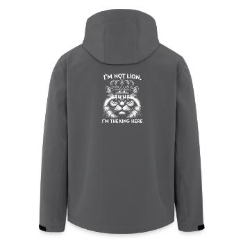 Cat King - Men’s Recycled Softshell Jacket by Stanley/Stella - anthracite - Back - AI Model Male 185 light (185cm)