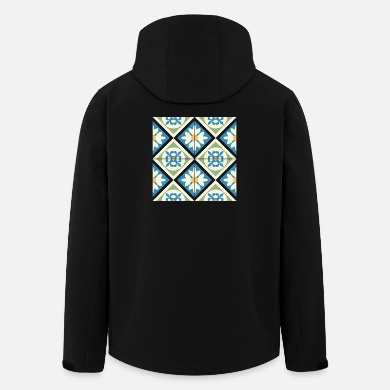 Andalusian Tiles 13 - Men’s Recycled Softshell Jacket by Stanley/Stella - black
