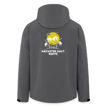Ruhestand Pensionist Pensionierung Statement - Recycelte Männer Softshell-Jacke von Stanley/Stella - Anthrazit - Hinten - AI Model Male 185 light (185cm)