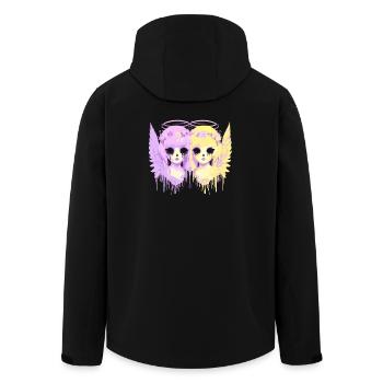 Double sérénité : des anges gothiques pastel rêveurs - Veste softshell homme en polyester recyclé Stanley/Stella - noir - Dos - AI Model Male 185 light (185cm)