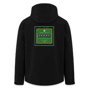 Surf Design Wellen Logo - Recycelte Männer Softshell-Jacke von Stanley/Stella - Schwarz - Hinten - AI Model Male 185 light (185cm)