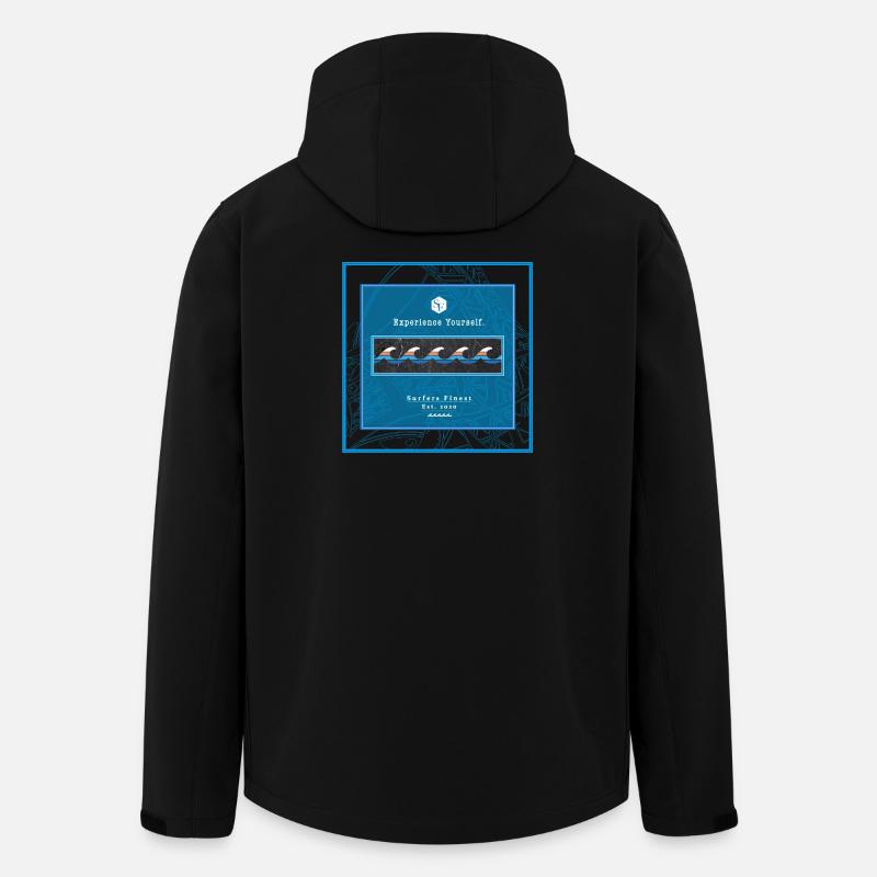 Surf Design Vagues Logo Polynésien - Veste softshell homme en polyester recyclé Stanley/Stella - noir