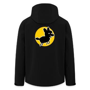 Wolf – Wildes Naturmotiv & Tierschutz Statement - Recycelte Männer Softshell-Jacke von Stanley/Stella - Schwarz - Hinten - AI Model Male 185 light (185cm)
