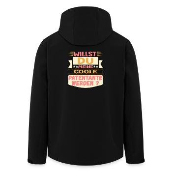 PATENTANTE WERDEN - TAUFE CHRISTLICHE GEMEINDE - Recycelte Männer Softshell-Jacke von Stanley/Stella - Schwarz - Hinten - AI Model Male 185 light (185cm)