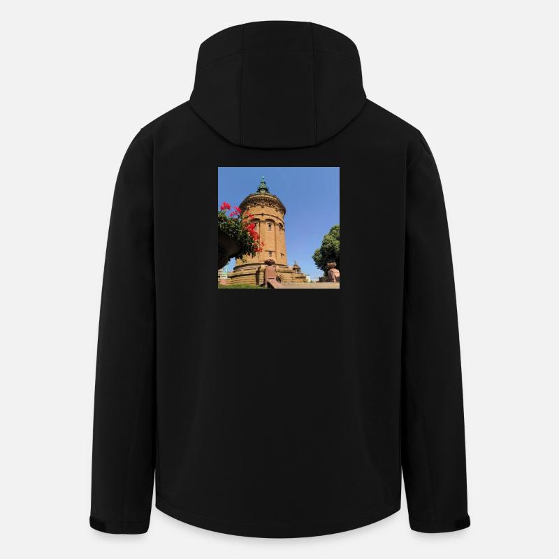 WASSERTURM MANNHEIM - Recycelte Männer Softshell-Jacke von Stanley/Stella - Schwarz