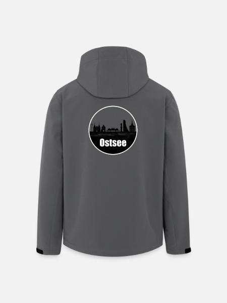 Baltic Sea Transparency Skyline - Men’s Recycled Softshell Jacket by Stanley/Stella - black