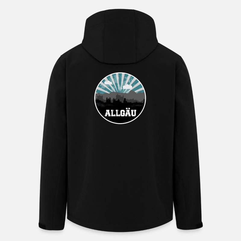 Allgäu Blue Hour Skyline - Men’s Recycled Softshell Jacket by Stanley/Stella - black