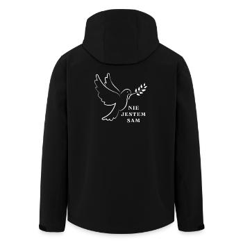 Ich bin kein Solo Christian Hope T-Shirt - Recycelte Männer Softshell-Jacke von Stanley/Stella - Schwarz - Hinten - AI Model Male 185 light (185cm)