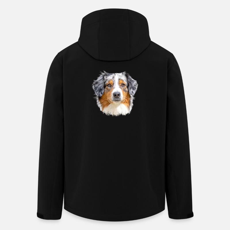 Australian Shepherd - Recycelte Männer Softshell-Jacke von Stanley/Stella - Schwarz