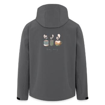 Cozy hot drinks - Recycelte Männer Softshell-Jacke von Stanley/Stella - Anthrazit - Hinten - AI Model Male 185 light (185cm)