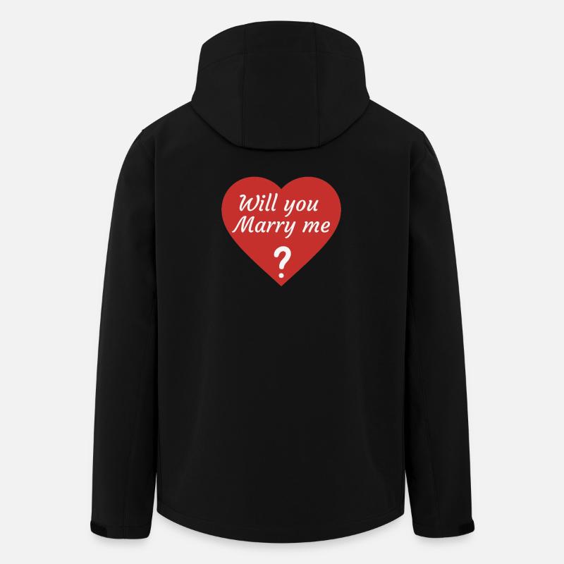 Willst du mich heiraten? - Recycelte Männer Softshell-Jacke von Stanley/Stella - Schwarz