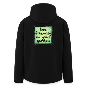 Bee friendly in your garden - Recycelte Männer Softshell-Jacke von Stanley/Stella - Schwarz - Hinten - AI Model Male 185 light (185cm)