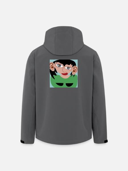 Dark-haired woman - Men’s Recycled Softshell Jacket by Stanley/Stella - black