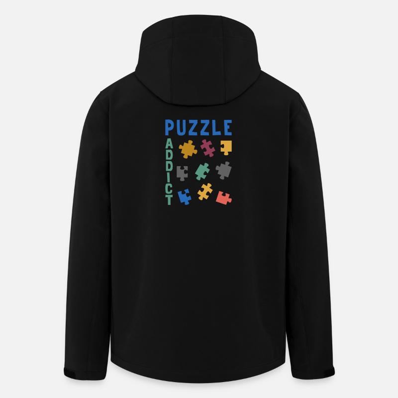 Süchtig nach Puzzles - Recycelte Männer Softshell-Jacke von Stanley/Stella - Schwarz