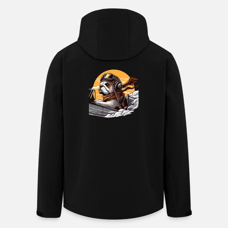 Pilote de bouledogue - Veste softshell homme en polyester recyclé Stanley/Stella - noir