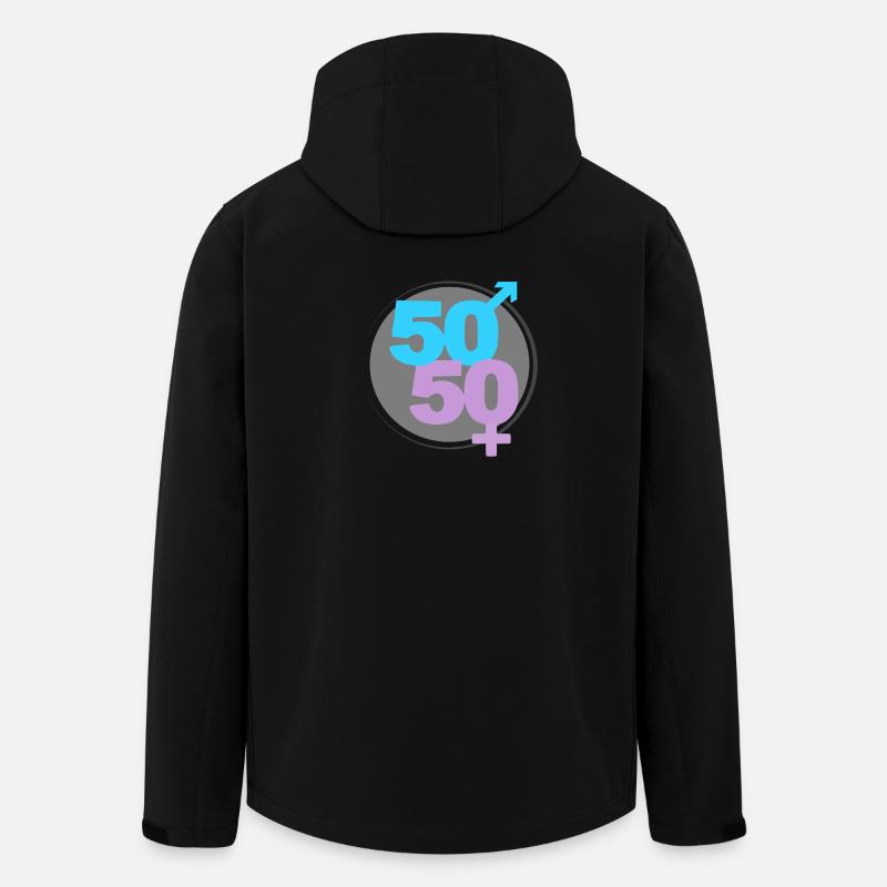 50/50 - Recycelte Männer Softshell-Jacke von Stanley/Stella - Schwarz
