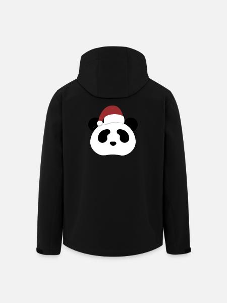 Panda Bear- Christmas Edition - Men’s Recycled Softshell Jacket by Stanley/Stella - black