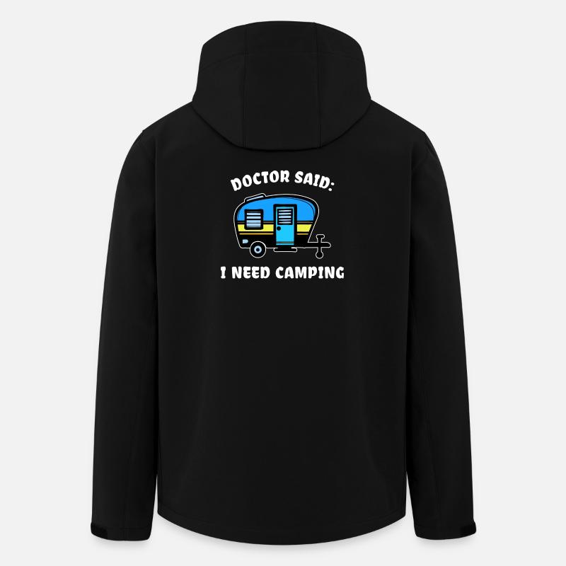 Urlaub Statement Wohnwagen Camping Wanderer - Recycelte Männer Softshell-Jacke von Stanley/Stella - Schwarz