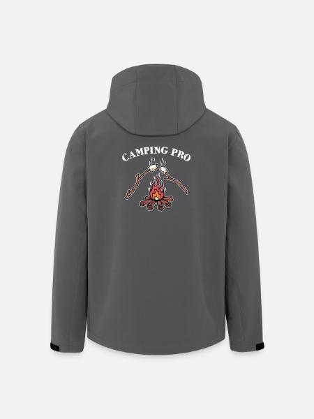 Camping Statement Campsite Campfire Camping - Men’s Recycled Softshell Jacket by Stanley/Stella - black
