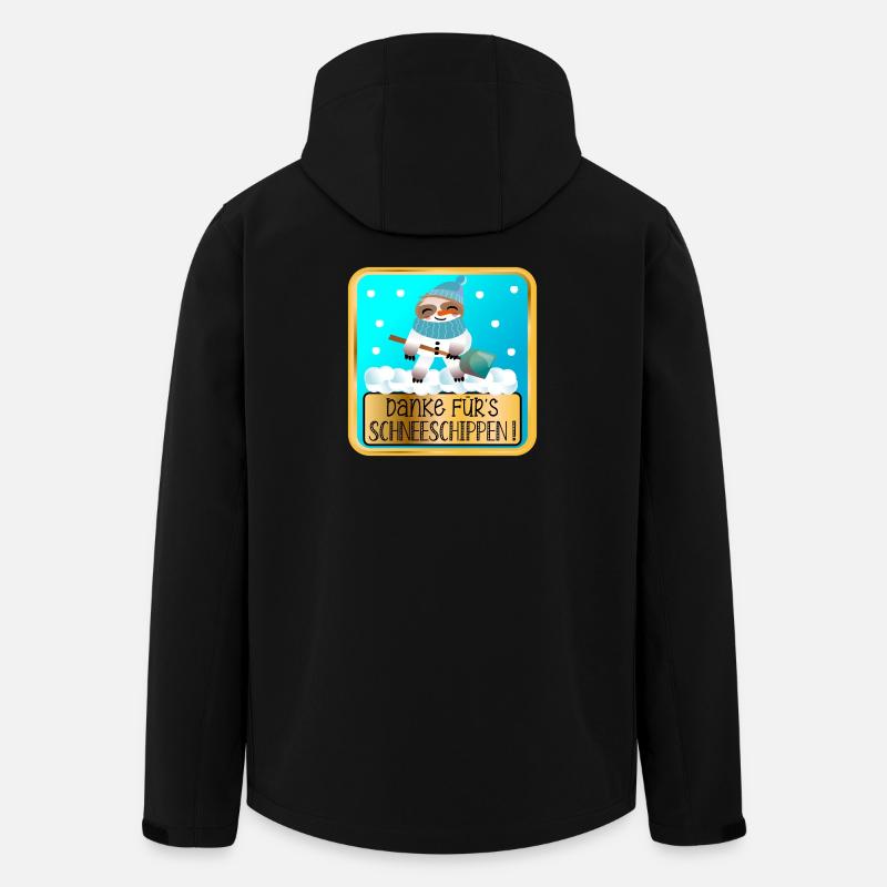 DANKESCHÖN GESCHENKE - SCHNEE SCHIPPEN FAULTIERE - Recycelte Männer Softshell-Jacke von Stanley/Stella - Schwarz
