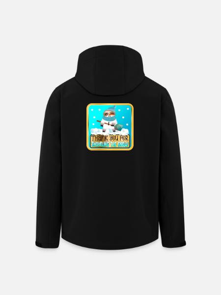 SCHNEE SCHAUFELN - DANKE FAULTIER - Recycelte Männer Softshell-Jacke von Stanley/Stella - Schwarz