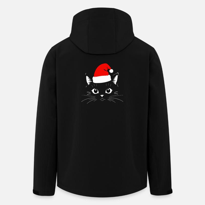 Chat Noël - Veste softshell homme en polyester recyclé Stanley/Stella - noir