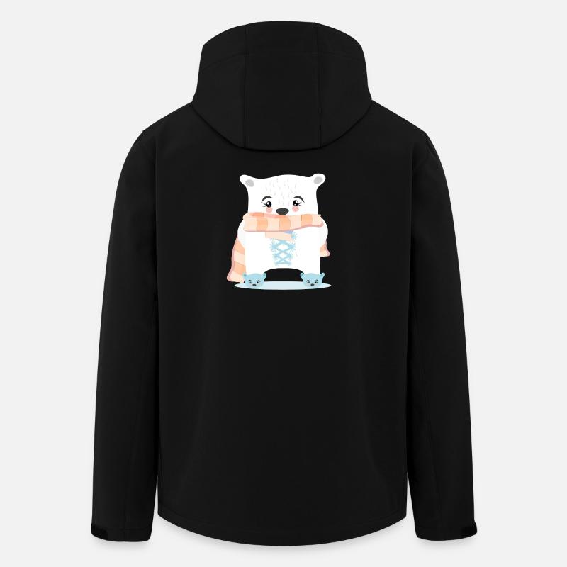 ANIMAUX D’HIVER OURS POLAIRES - Veste softshell homme en polyester recyclé Stanley/Stella - noir