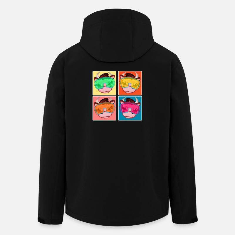 SKIING FAMILIES - WITERFERIEN SKI COWS - Men’s Recycled Softshell Jacket by Stanley/Stella - black