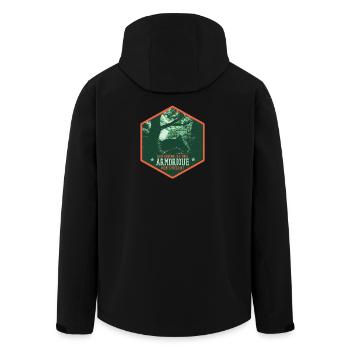 Forêt Huelgoat en armorique : Nature Mystique - Veste softshell homme en polyester recyclé Stanley/Stella - noir - Dos - AI Model Male 185 light (185cm)