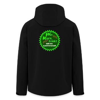 Grain , Party , Wheat Grain ,Agriculture (25) - Men’s Recycled Softshell Jacket by Stanley/Stella - black - Back - AI Model Male 185 light (185cm)
