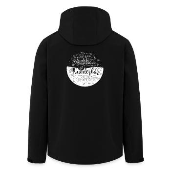 Wunderbar sind deine Werke - Psalm 139 - Recycelte Männer Softshell-Jacke von Stanley/Stella - Schwarz - Hinten - AI Model Male 185 light (185cm)