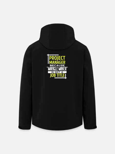 Projektmanager Statement Job Manager Karriere - Recycelte Männer Softshell-Jacke von Stanley/Stella - Schwarz