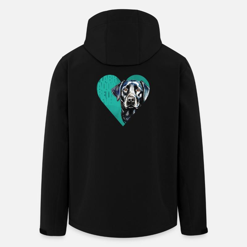Labrador Retriever Portrait - Recycelte Männer Softshell-Jacke von Stanley/Stella - Schwarz