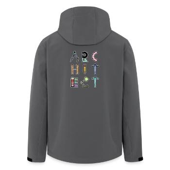 Beruf Job Spruch Architekt Karriere Vorgesetzter - Recycelte Männer Softshell-Jacke von Stanley/Stella - Anthrazit - Hinten - AI Model Male 185 light (185cm)