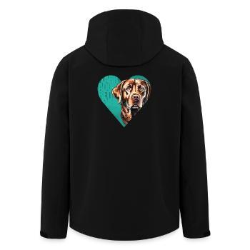 Labrador Retriever Portrait - Recycelte Männer Softshell-Jacke von Stanley/Stella - Schwarz - Hinten - AI Model Male 185 light (185cm)
