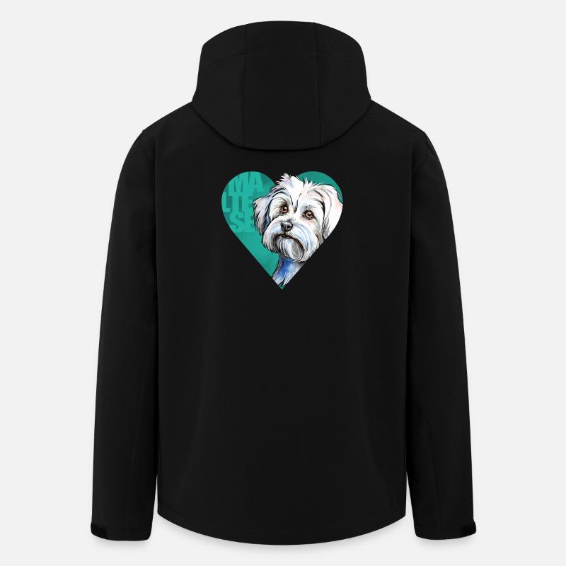 Malteser Portrait - Recycelte Männer Softshell-Jacke von Stanley/Stella - Schwarz