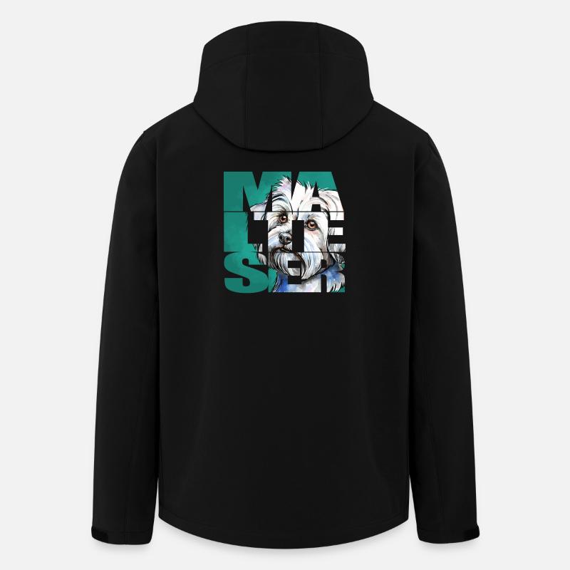 Malteser Portrait - Recycelte Männer Softshell-Jacke von Stanley/Stella - Schwarz
