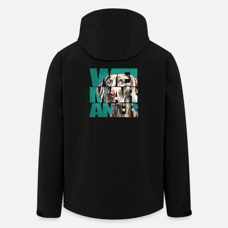 Weimaraner Portrait - Recycelte Männer Softshell-Jacke von Stanley/Stella - Schwarz