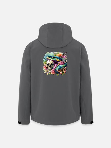 Serpent Crâne - Veste softshell homme en polyester recyclé Stanley/Stella - noir