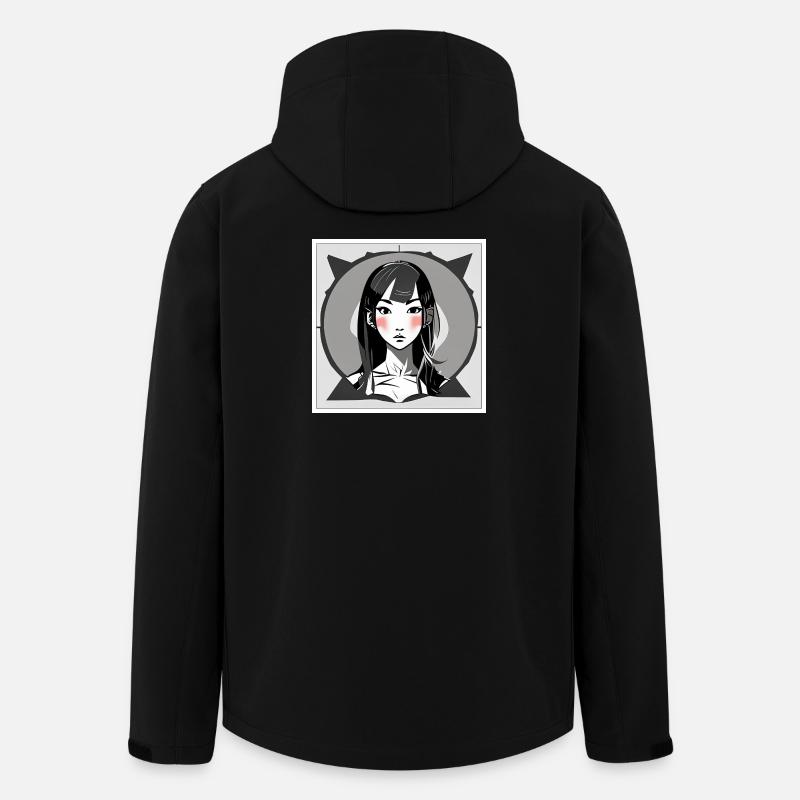 Errötendes Manga-Mädchen - Recycelte Männer Softshell-Jacke von Stanley/Stella - Schwarz