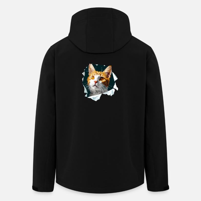 Cat, Cat, Cat, Cat Head, Cat Lover - Men’s Recycled Softshell Jacket by Stanley/Stella - black