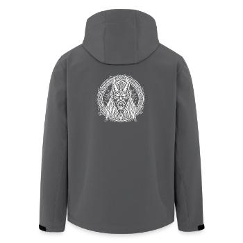 Mystischer Tribal Dämon in Kreis - Recycelte Männer Softshell-Jacke von Stanley/Stella - Anthrazit - Hinten - AI Model Male 185 light (185cm)