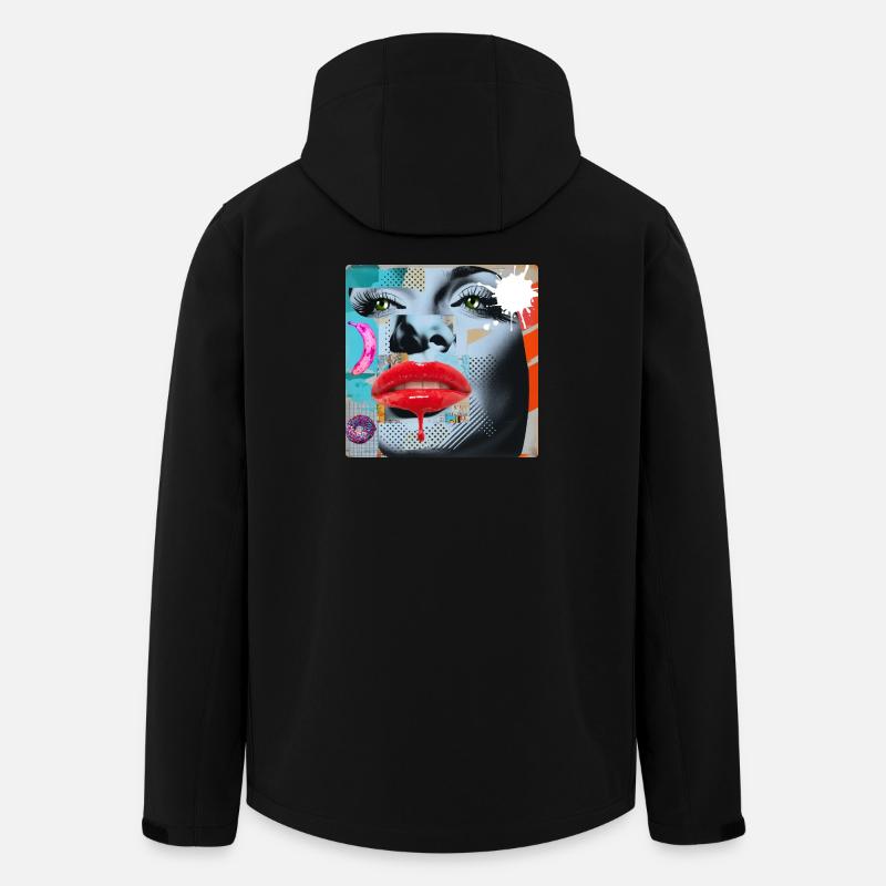 Bunte Collage Pop Art - Recycelte Männer Softshell-Jacke von Stanley/Stella - Schwarz