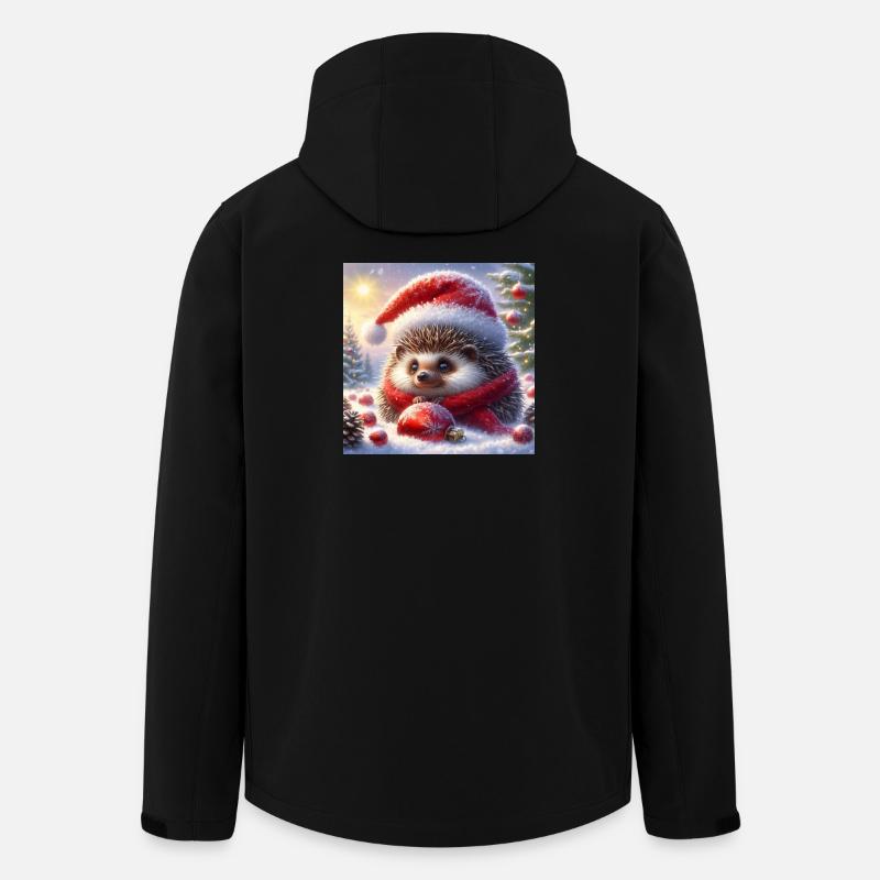 Weihnachts-Igel - Recycelte Männer Softshell-Jacke von Stanley/Stella - Schwarz